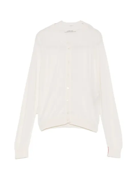 Liviana Conti fine-knit raglan-sleeve cardigan Neutrals FEWG27