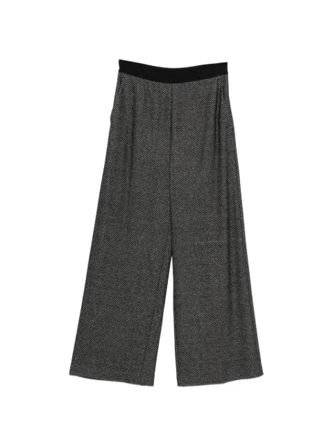 Liviana Conti herringbone-pattern pocket trousers Black F3WL16