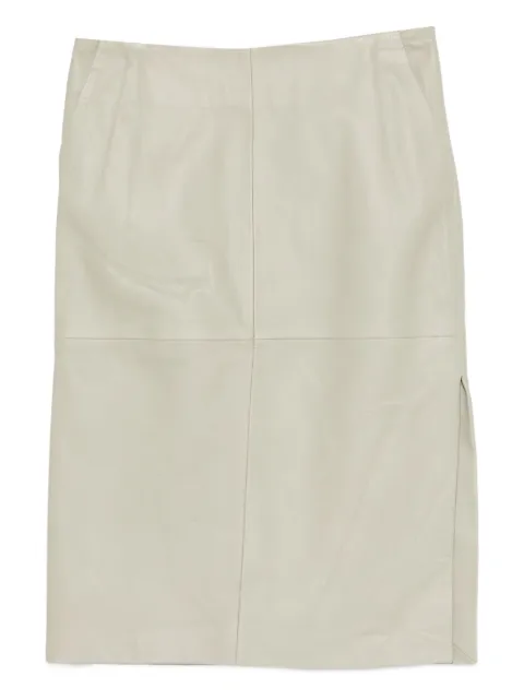 Halfboy panelled leather skirt Grey WL003