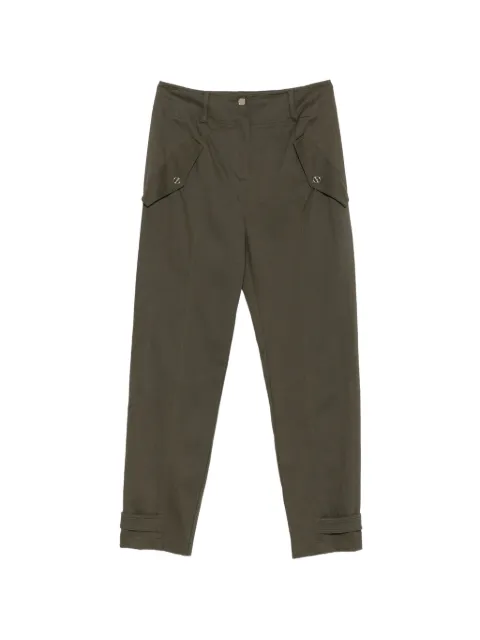 Blugirl flap-pocket button-detail trousers Green RF2217