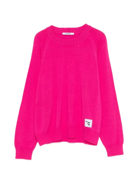 Vivetta logo-patch sweater Pink A0187010