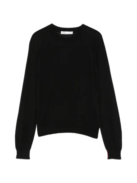 Liviana Conti crew-neck raglan-sleeve jumper Black F3WG25
