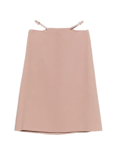 Elisabetta Franchi cut-out strap-detail skirt Neutrals GO49718E2V400