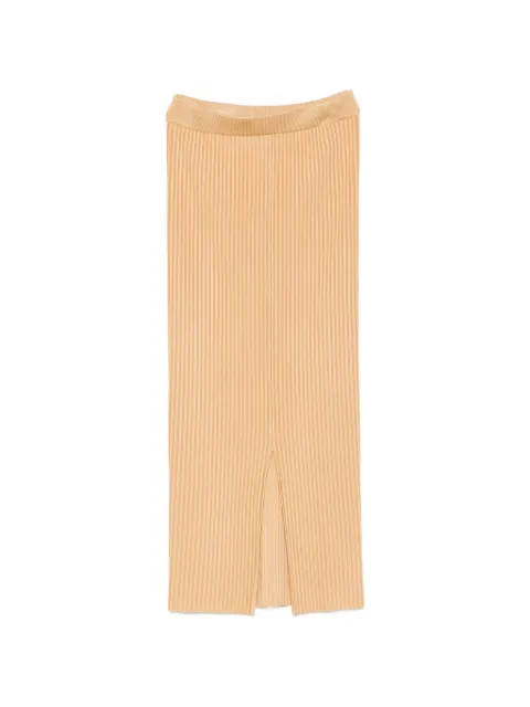 By Malene Birger Octo ribbed front-slit maxi skirt Brown Q70023004