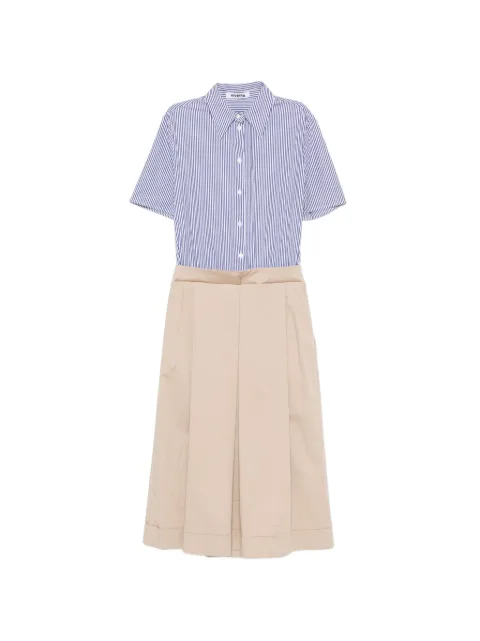 Vivetta striped pleated midi dress Neutrals M1AB0070TE028