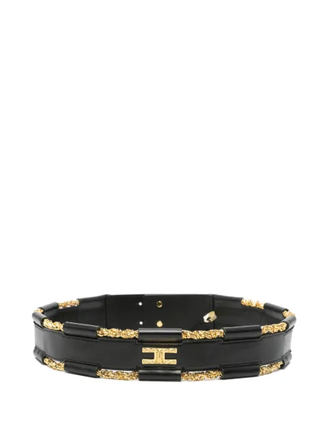 Elisabetta Franchi chain-link logo-plaque belt Black CT28S