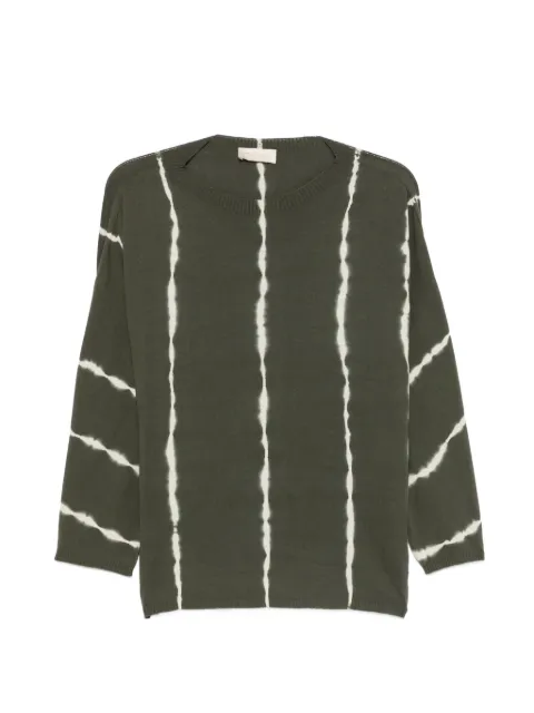 MOMONÌ Domingo tie-dye boat-neck sweater Green MOKN011