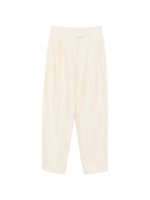Liviana Conti pleated straight-leg trousers Neutrals L5SM28