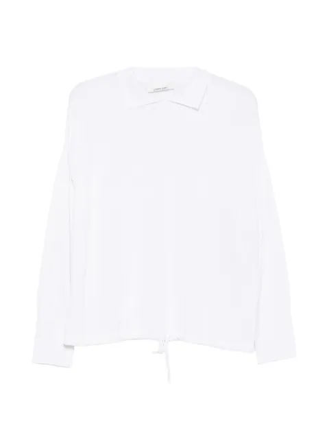 Liviana Conti drawstring-hem polo-collar sweater White F4SA10
