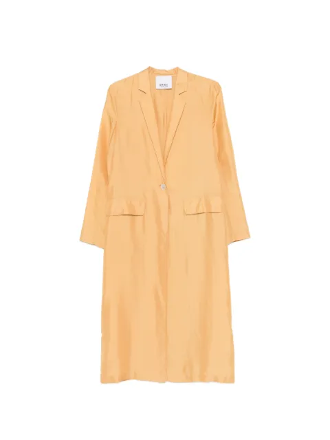 Erika Cavallini pocket single-breasted coat Orange E4SS01