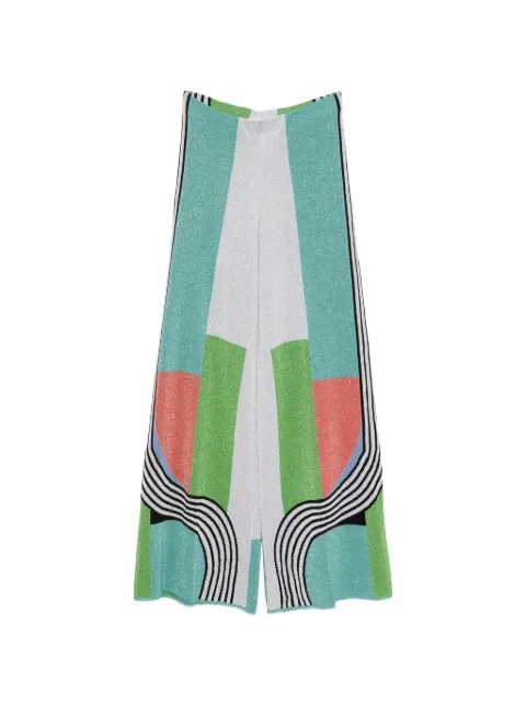 Circus Hotel geometric-pattern trousers Blue H4SH08