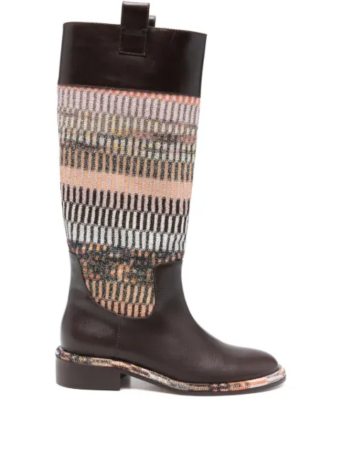Missoni Clo panelled boots Brown MW67