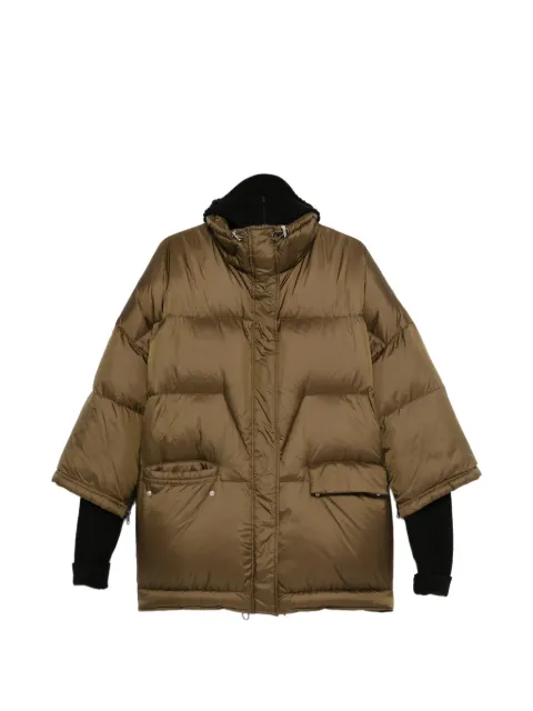 Circus Hotel pocket puffer coat Brown H3WW02