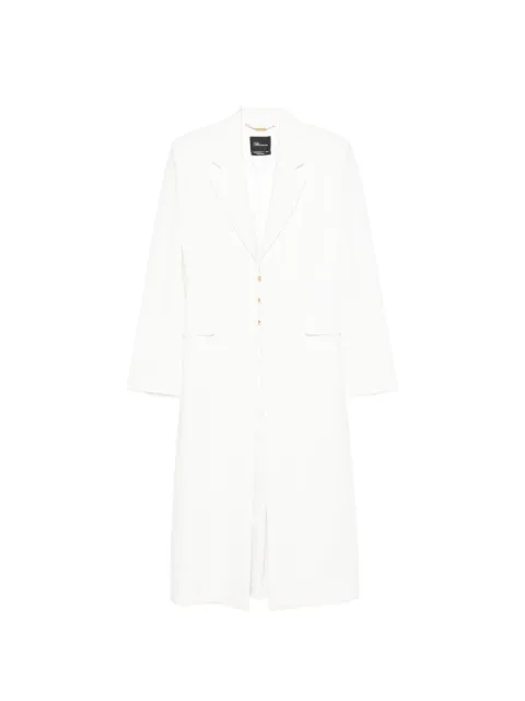 Blumarine peak-lapel coat White 2S058A