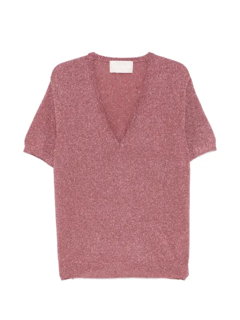 Circus Hotel V-neck T-shirt Pink H4SF21