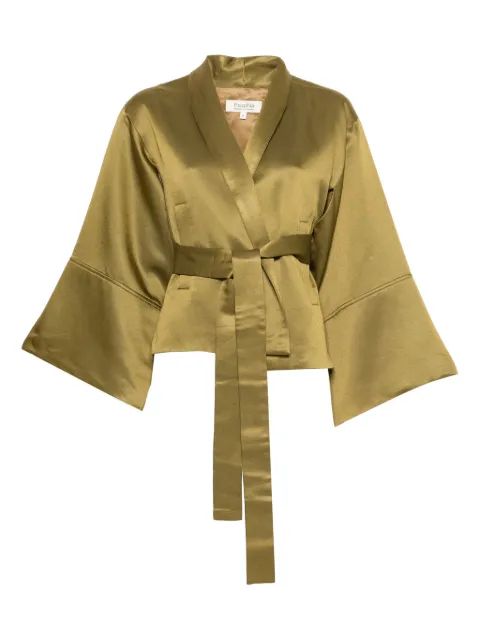 PSOPHIA Heritage tie-waist jacket Green 215BLA2497