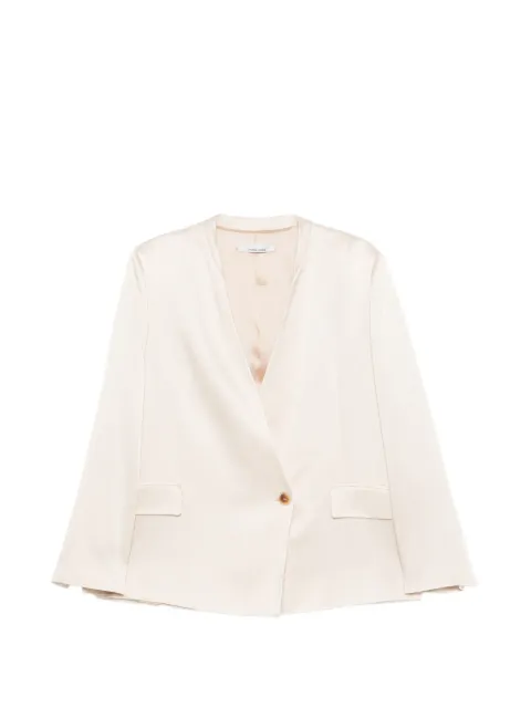 Liviana Conti long-sleeve single-button blazer Neutrals F4SS35