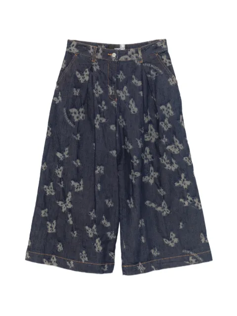 Love Moschino butterfly-print cropped jeans Blue A8300S3717