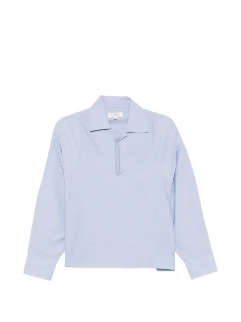 PSOPHIA spread-collar long-sleeve shirt Blue 225SHR1415