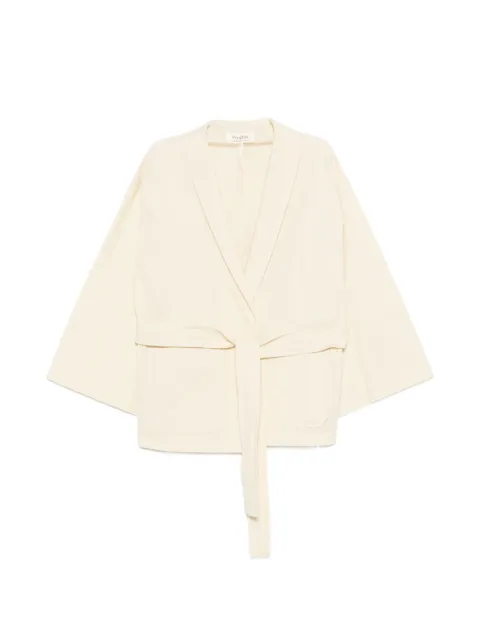 PSOPHIA belted wide-sleeve cotton oversized jacket Neutrals 229BLA2275