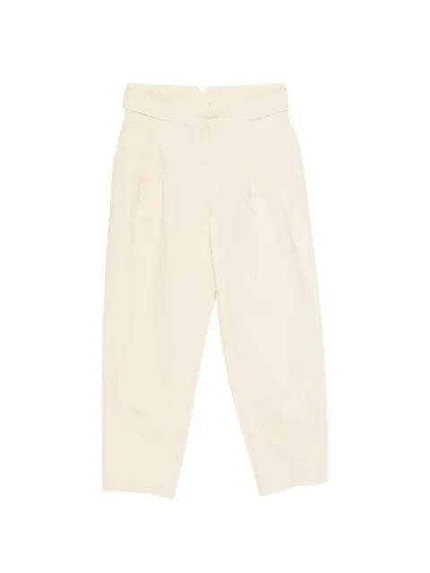 PSOPHIA pleated tapered trousers Neutrals 229TRS2272