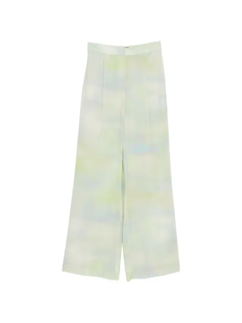 mvp wardrobe Tie-dye flared trousers Green B0225049
