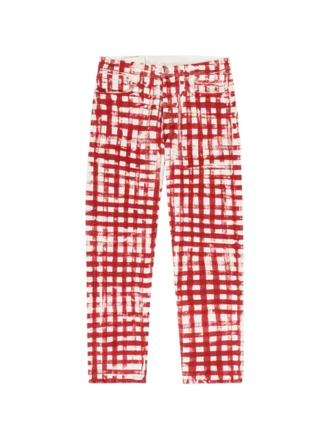Denim Tears 501 picnic plaid trousers Red DT225