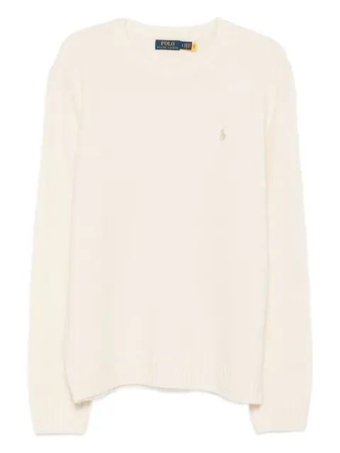 Polo Ralph Lauren logo-embroidered crew-neck sweater White 710918805509