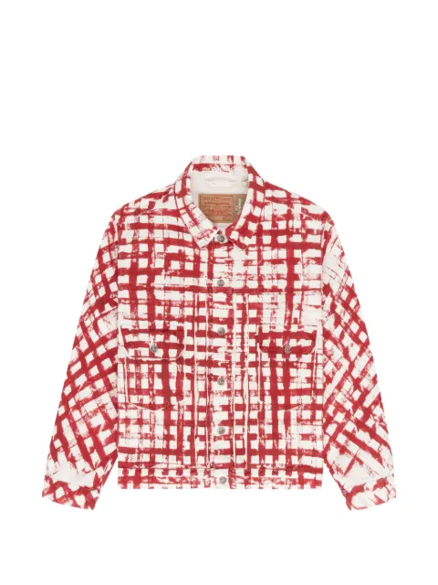 Denim Tears picnic plaid trucker jacket Red DT224