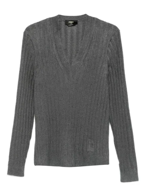FENDI v-neck sweater Grey FZE068AVNT