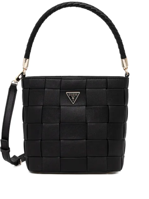 GUESS USA woven braided-handle tote bag Black HWWG9661030