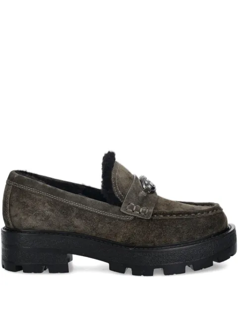 GUESS USA 45mm logo-plaque loafers Grey FLFYKYSUE14