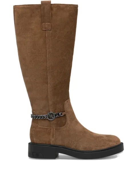 GUESS USA 35mm Fyonal chain-detail boots Brown FLFYN2LEA11