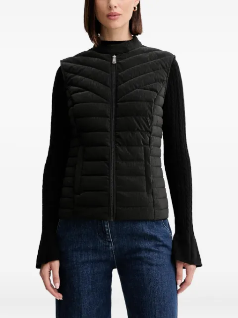 GUESS USA quilted zip gilet Black W5YL14WHDQ0