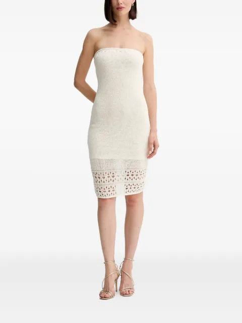 GUESS USA Leah strapless midi dress Neutrals W5YK76Z3P21
