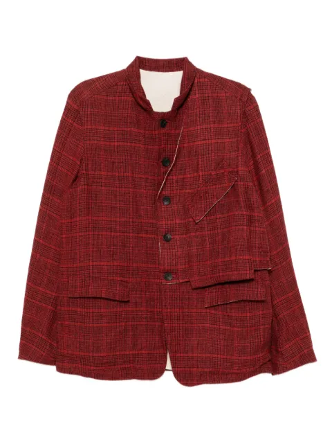 The Viridi-Anne checked blazer Red VI364806