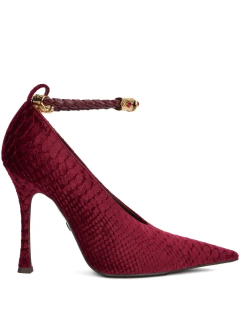 Roberto Cavalli crocodile-embossed pumps Red VWS007VL356