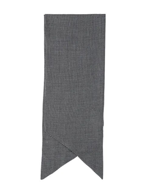 Destin houndstooth wool scarf Black LOSWOPIED