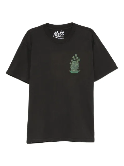 Melt graphic-print T-shirt Grey MS5031BLACK