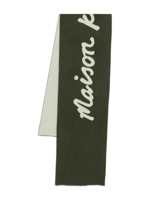 Maison Kitsuné Handwriting scarf Green PM06202WB00380079