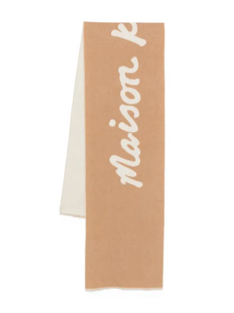 Maison Kitsuné Handwriting scarf Brown PM06202WB0038