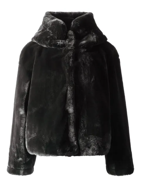 Perfect Moment faux fur hooded jacket Black W30013051703