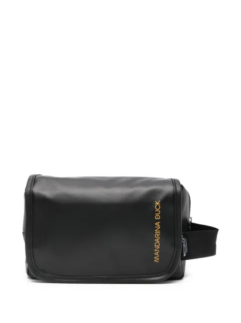 Mandarina Duck logo-detail travel pouch Black P10OSN03