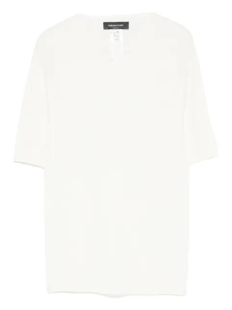 Fabiana Filippi wool blend knitted top White MAD215F022D2300000