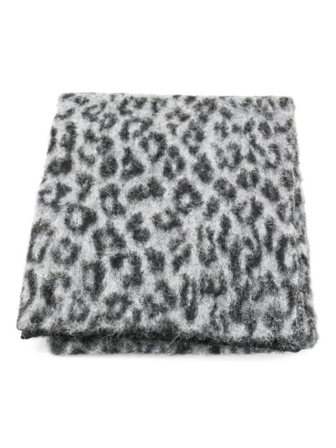 ANINE BING leopard-print scarf Brown A1211734MTL98