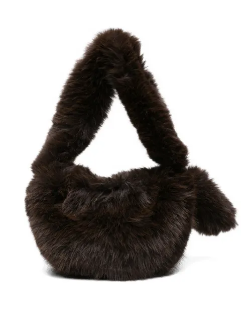 Alysi furry shoulder bag Brown 365670A5251