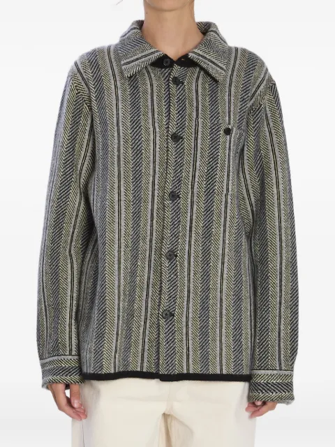 Guest In Residence herringbone striped work shirt Grey M32210JM