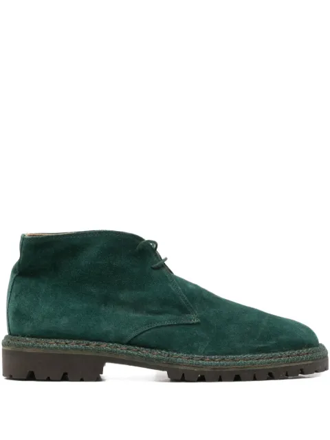 Romeo Gigli Pre-Owned 1990s suede derby shoes Green ROG250DH