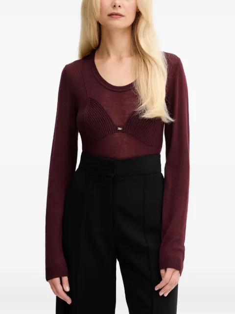 Elisabetta Franchi ribbed detail knitwear Red MK35S57E2