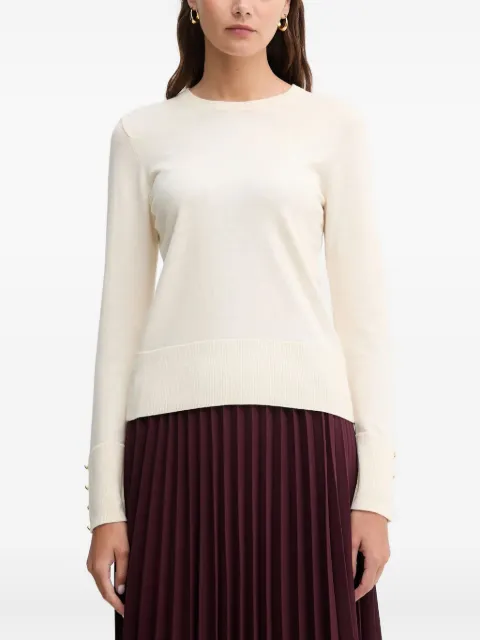Barbour buttoned cuff sweater White LKN1686WH52